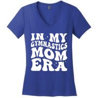 In My Gymnastics Mom Era Groovy Retro Funny Gymnastics Mom Gift Women's V-Neck T-Shirt