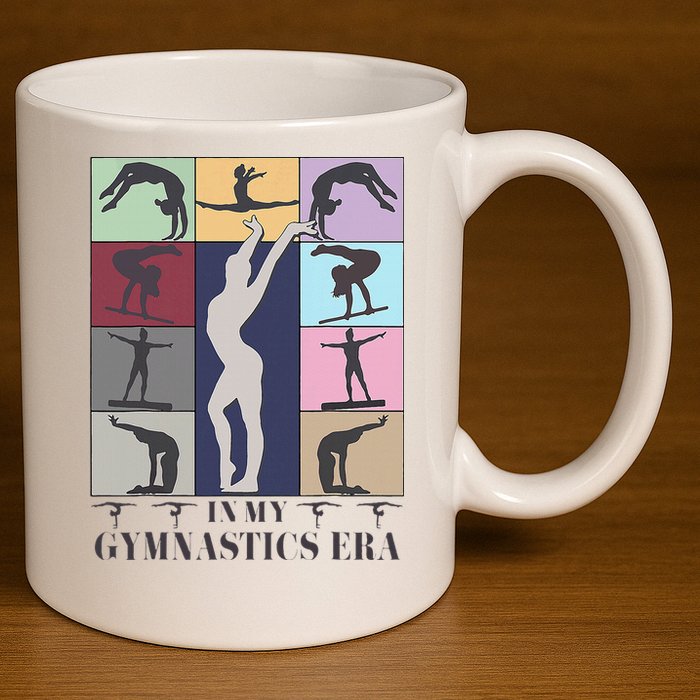 In My Gymnastics Era Gymnast Exercise Lovers Gymnastics 11oz C Handle Ceramic Mug