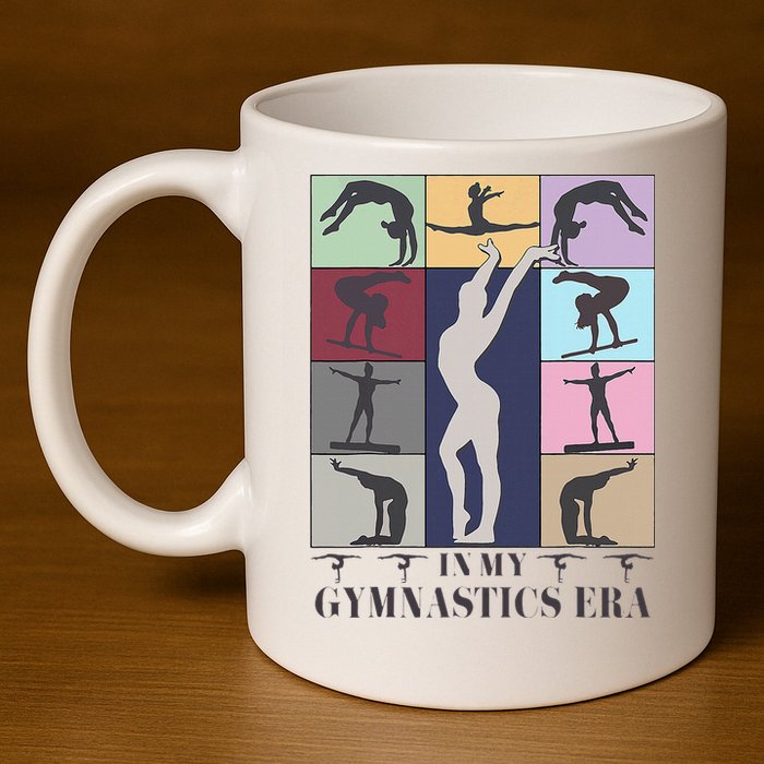 In My Gymnastics Era Gymnast Exercise Lovers Gymnastics 11oz C Handle Ceramic Mug