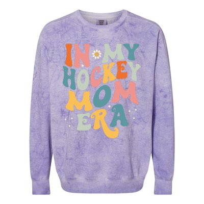 In My Hockey Mom Era Colorblast Crewneck Sweatshirt