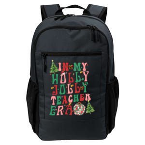 In My Holly Christmas Jolly Teacher Era Vibes Funny Gift Daily Commute Backpack