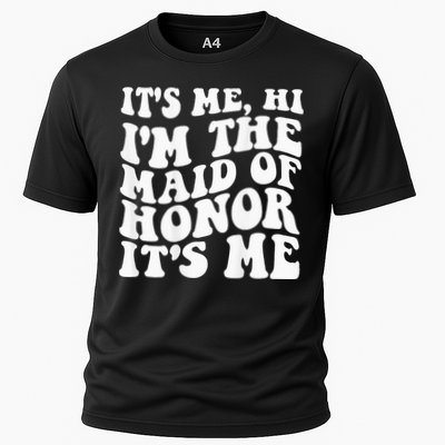 Its Me Hi Im The Maid Of Honor Its Me On Back Performance Shirt