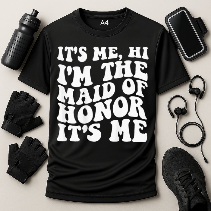 Its Me Hi Im The Maid Of Honor Its Me On Back Cooling Performance Crew T-Shirt