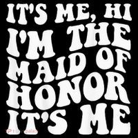 Its Me Hi Im The Maid Of Honor Its Me On Back 7-Panel Snapback Hat