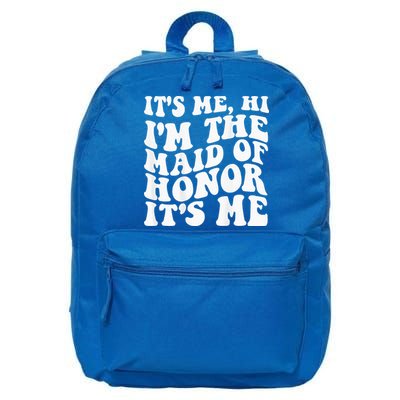 Its Me Hi Im The Maid Of Honor Its Me On Back 16 in Basic Backpack