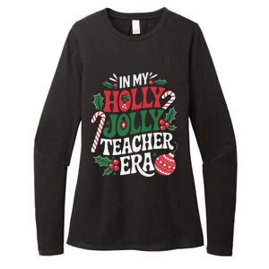 In My Holly Xmas Jolly Teacher Era Christmas Spirit Holiday Womens CVC Long Sleeve Shirt