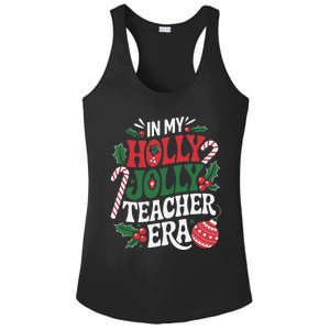 In My Holly Xmas Jolly Teacher Era Christmas Spirit Holiday Ladies PosiCharge Competitor Racerback Tank