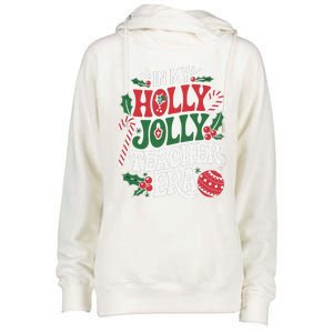 In My Holly Xmas Jolly Teacher Era Christmas Spirit Holiday Womens Funnel Neck Pullover Hood