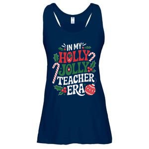 In My Holly Xmas Jolly Teacher Era Christmas Spirit Holiday Ladies Essential Flowy Tank