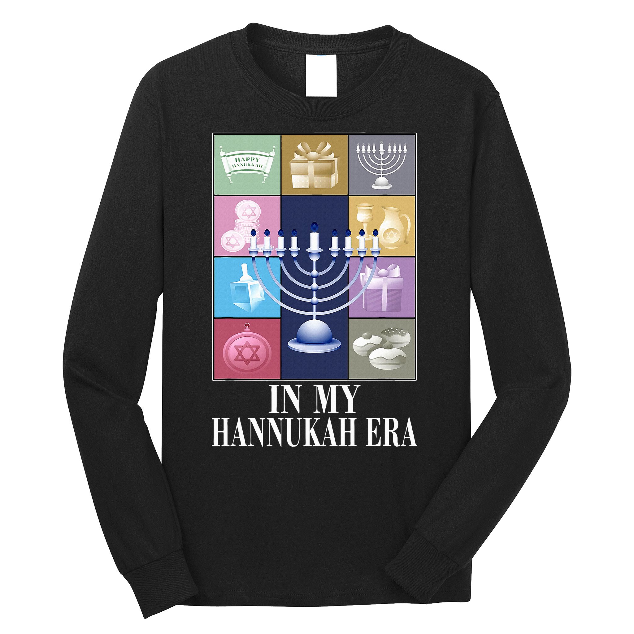In My Hanukkah Era Ugly Jewish Xmas Funny Christmas Hanukkah   Long Sleeve Shirt