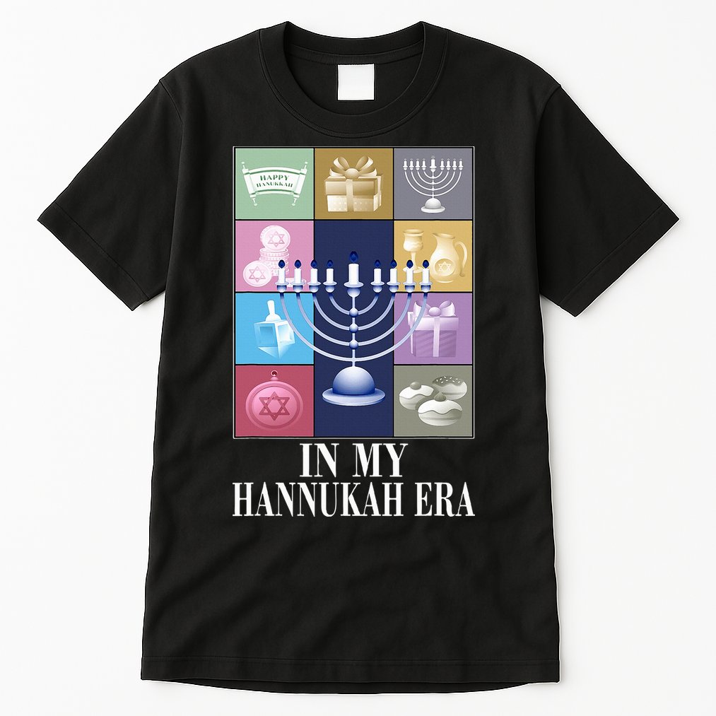 In My Hanukkah Era Ugly Jewish Xmas Funny Christmas Hanukkah   Tall T-Shirt