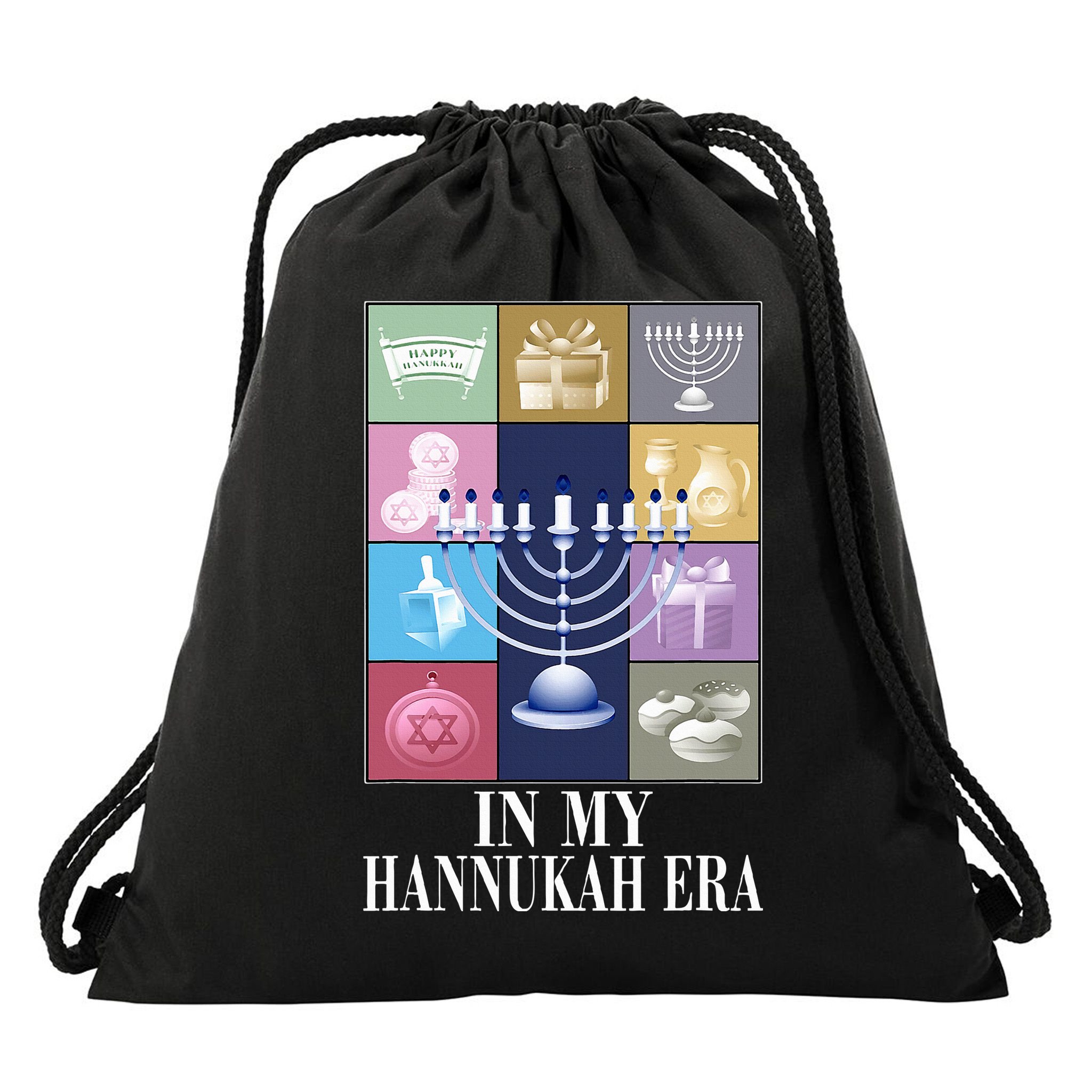 In My Hanukkah Era Ugly Jewish Xmas Funny Christmas Hanukkah   Drawstring Bag
