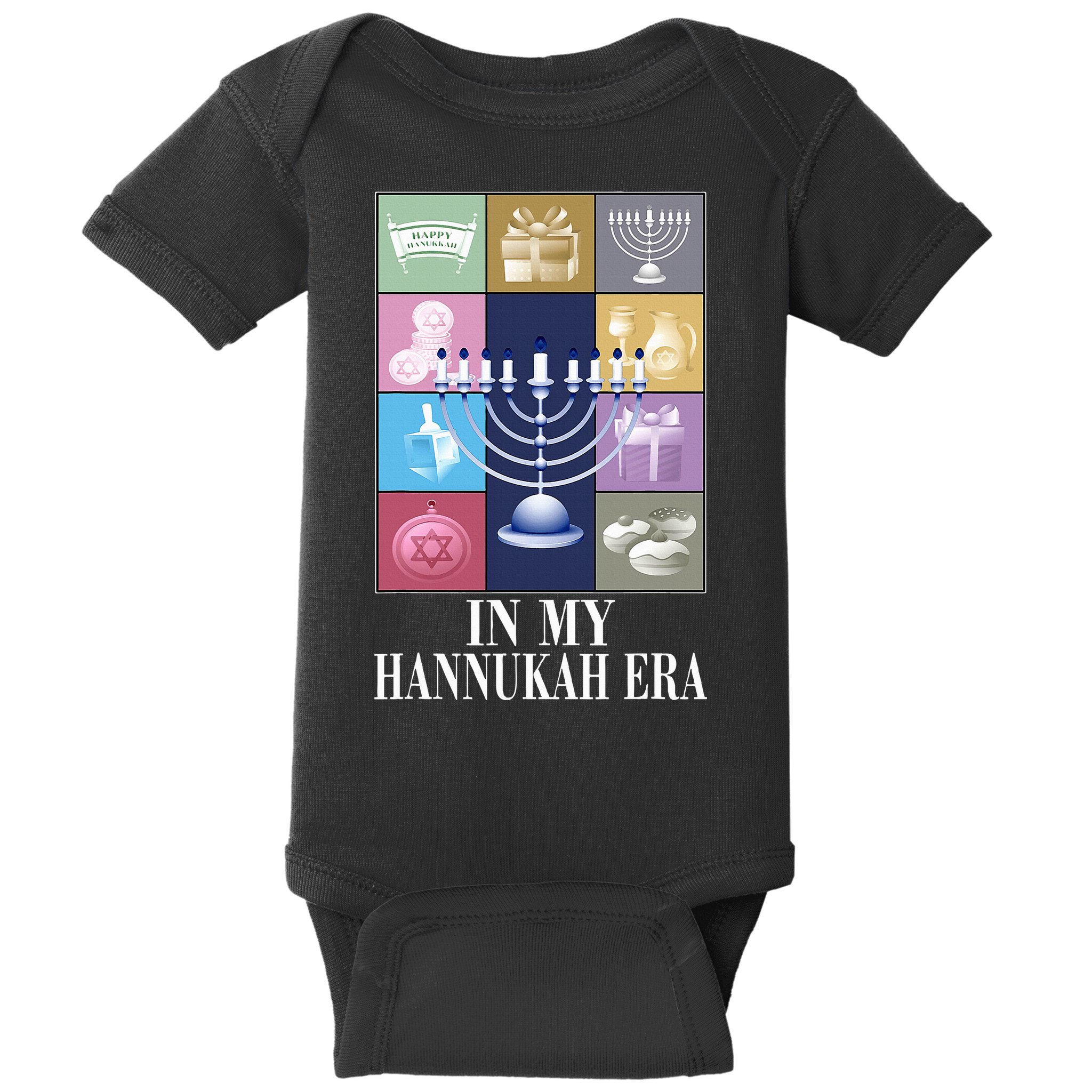 In My Hanukkah Era Ugly Jewish Xmas Funny Christmas Hanukkah   Baby Bodysuit