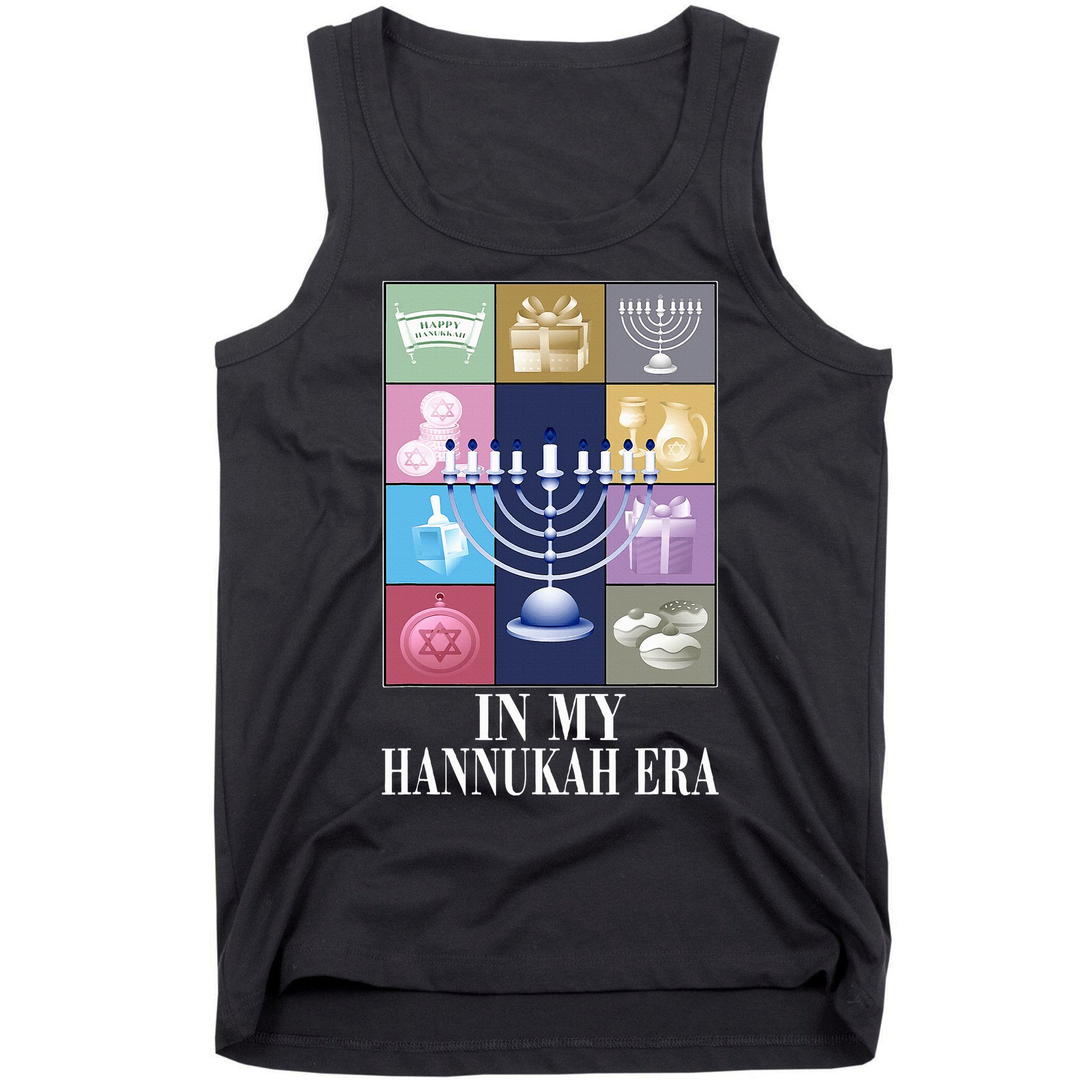 In My Hanukkah Era Ugly Jewish Xmas Funny Christmas Hanukkah   Tank Top