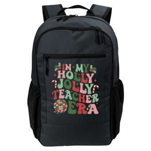 In My Holly Xmas Jolly Teacher Era Teacher Vibes Christmas Gift Daily Commute Backpack