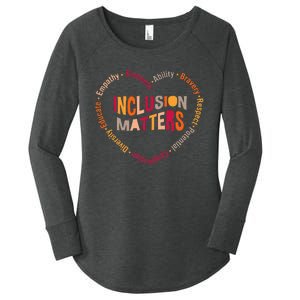 Inclusion Matters Heart Autism Awareness Special Education Women's Perfect Tri Tunic Long Sleeve Shirt