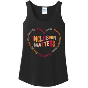 Inclusion Matters Heart Autism Awareness Special Education Ladies Essential Tank