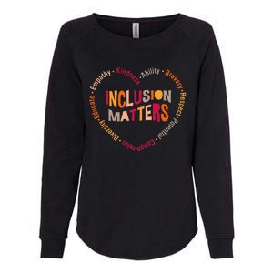 Inclusion Matters Heart Autism Awareness Special Education Womens California Wash Sweatshirt