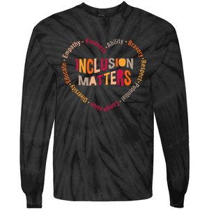 Inclusion Matters Heart Autism Awareness Special Education Tie-Dye Long Sleeve Shirt