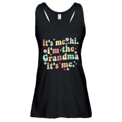ItS Me Hi IM The Grandma ItS Me Women Ladies Essential Flowy Tank