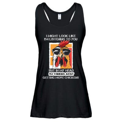 In My Head Im Thinking About Getting More Chickens Farmer Ladies Essential Flowy Tank