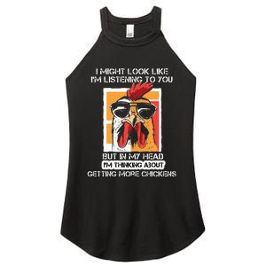 In My Head Im Thinking About Getting More Chickens Farmer Women's Perfect Tri Rocker Tank