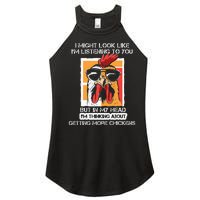 In My Head Im Thinking About Getting More Chickens Farmer Women's Perfect Tri Rocker Tank