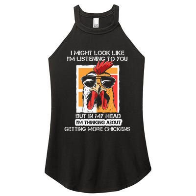 In My Head Im Thinking About Getting More Chickens Farmer Women's Perfect Tri Rocker Tank