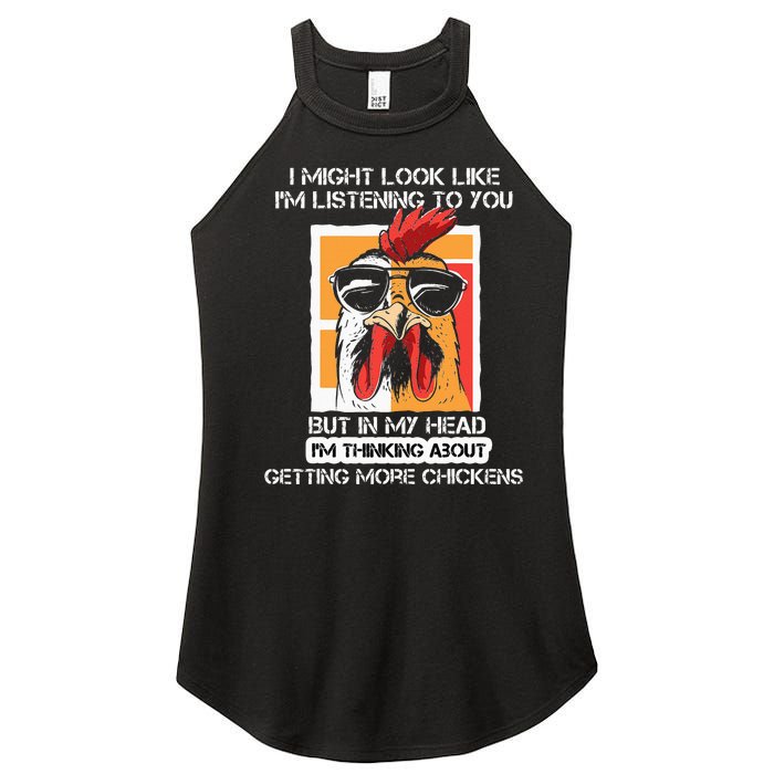 In My Head Im Thinking About Getting More Chickens Farmer Women's Perfect Tri Rocker Tank