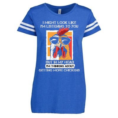 In My Head Im Thinking About Getting More Chickens Farmer Enza Ladies Jersey Football T-Shirt