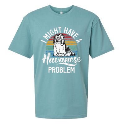 I Might Have A Havanese Problem Havanese Sueded Cloud Jersey T-Shirt