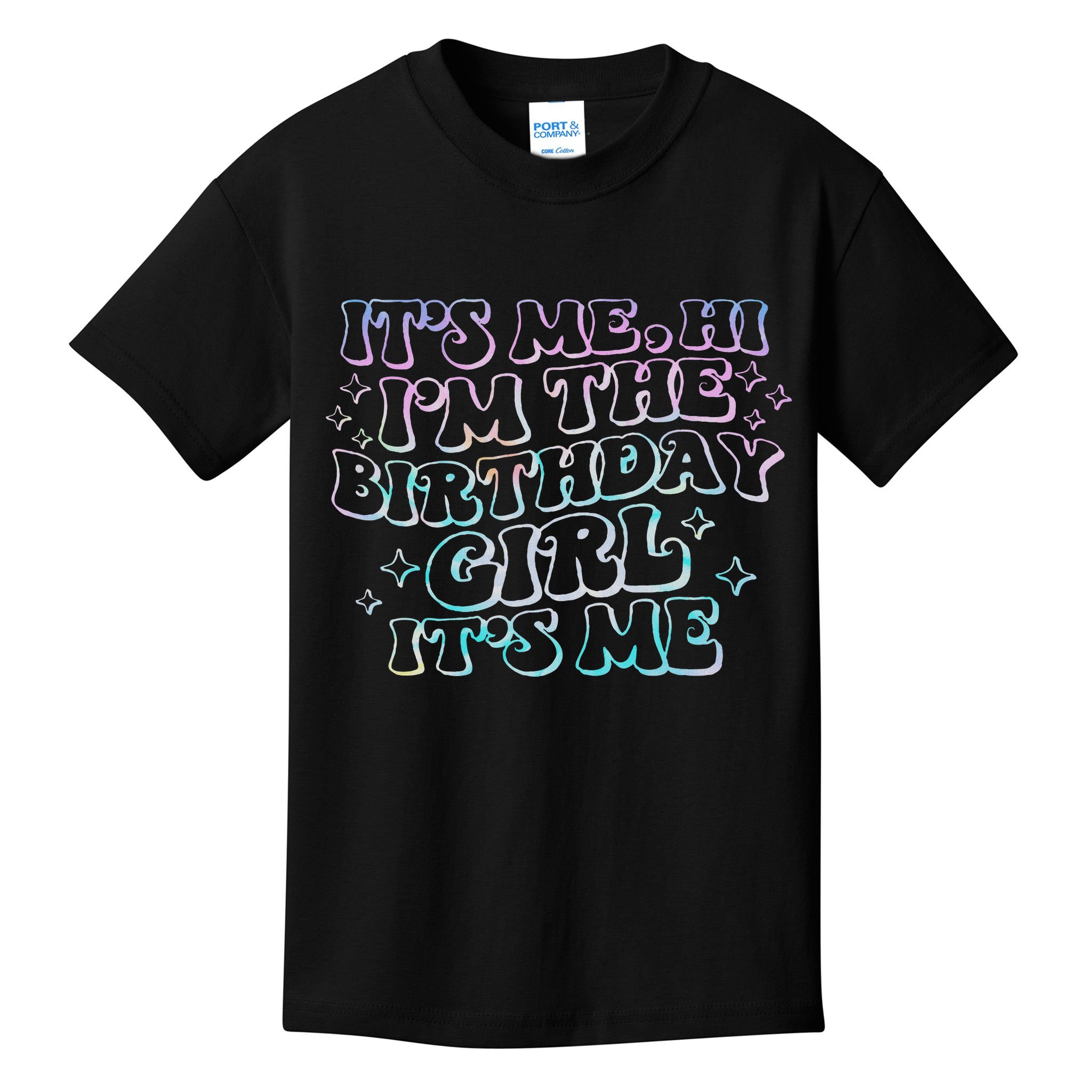 It's Me Hi I'm Birthday Girl It's Me Groovy  Kids T-Shirt
