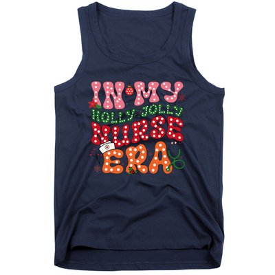 In My Holly Nurse Era Jolly Nurse Xmas Retro Nurse Christmas Tank Top