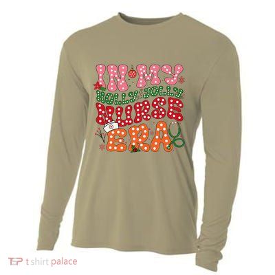 In My Holly Nurse Era Jolly Nurse Xmas Retro Nurse Christmas Cooling Performance Long Sleeve Crew