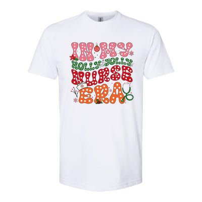 In My Holly Nurse Era Jolly Nurse Xmas Retro Nurse Christmas Softstyle CVC T-Shirt