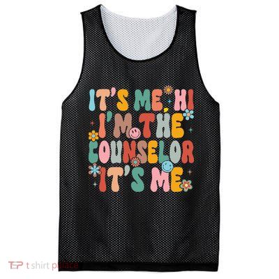 It's Me Hi I'm The Teacher Counselor  Back To School Mesh Reversible Basketball Jersey Tank
