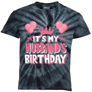 Its My Husbands Birthday Celebration Kids Tie-Dye T-Shirt