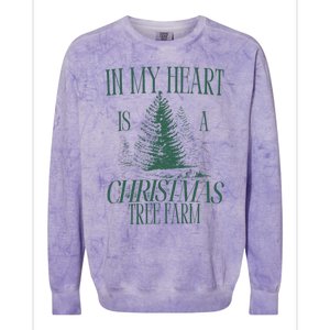 In My Heart Is A Christmas Tree Farm Xmas Holiday Colorblast Crewneck Sweatshirt