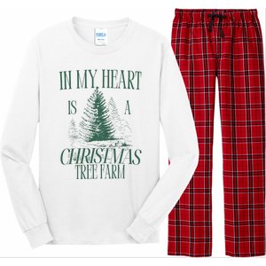 In My Heart Is A Christmas Tree Farm Xmas Holiday Long Sleeve Pajama Set