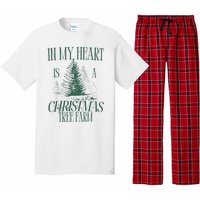 In My Heart Is A Christmas Tree Farm Xmas Holiday Pajama Set