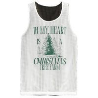 In My Heart Is A Christmas Tree Farm Xmas Holiday Mesh Reversible Basketball Jersey Tank