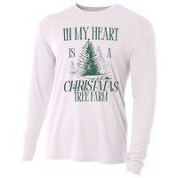 In My Heart Is A Christmas Tree Farm Xmas Holiday Cooling Performance Long Sleeve Crew