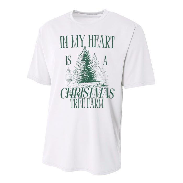 In My Heart Is A Christmas Tree Farm Xmas Holiday Performance Sprint T-Shirt