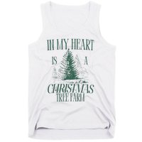 In My Heart Is A Christmas Tree Farm Xmas Holiday Tank Top