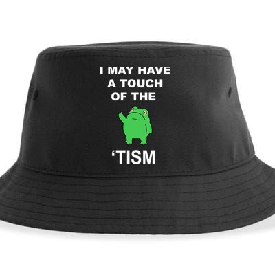 I May Have A Touch Of The Tism Frog Sustainable Bucket Hat