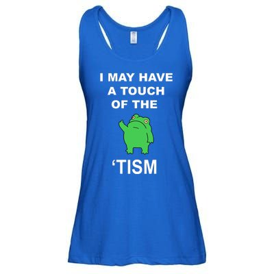 I May Have A Touch Of The Tism Frog Ladies Essential Flowy Tank