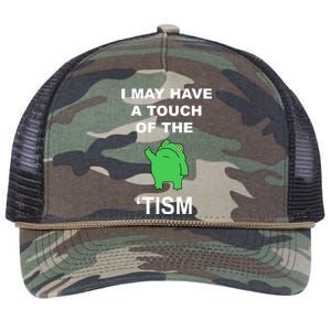 I May Have A Touch Of The Tism Frog Retro Rope Trucker Hat Cap