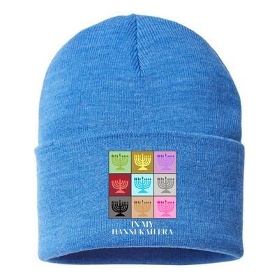 In My Hanukkah Era Ugly Jewish Xmas Funny Christmas Hanukkah  Sustainable Knit Beanie