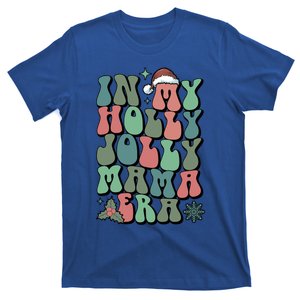 In My Hollyjolly Mama Era Retro Groovy Santa Xmas Gift T-Shirt