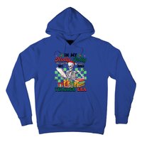 In My Holly X Jolly Teacher Era Funny Skeleton Xmas Holiday Gift Hoodie